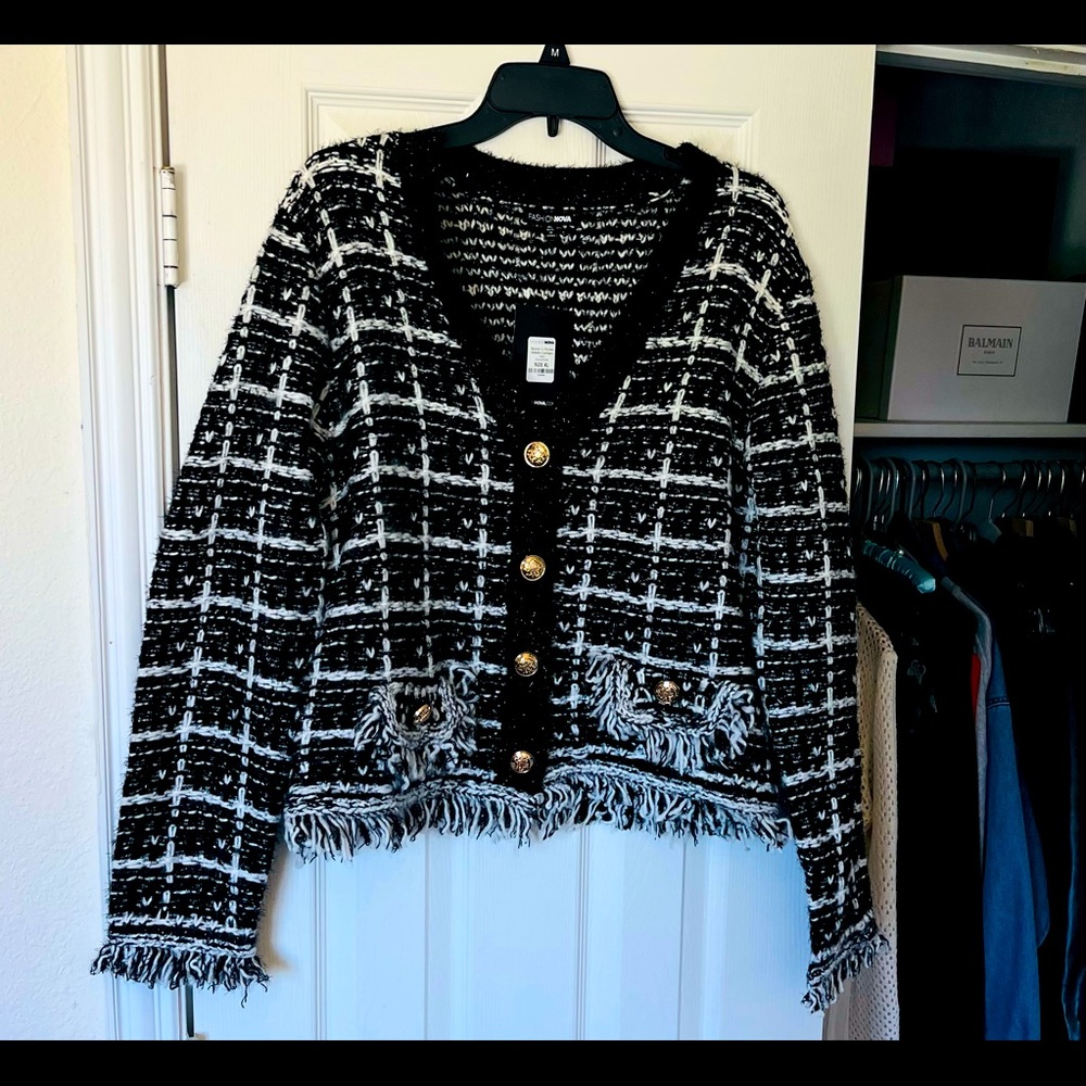 Bound To Riches Metallic Cardigan